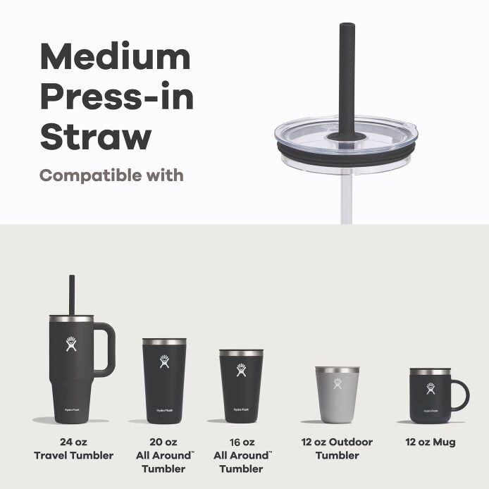 Medium Press-In Straw Lid image 3