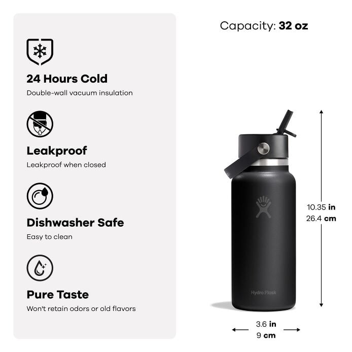 32 oz Wide Mouth with Flex Straw Cap image 27